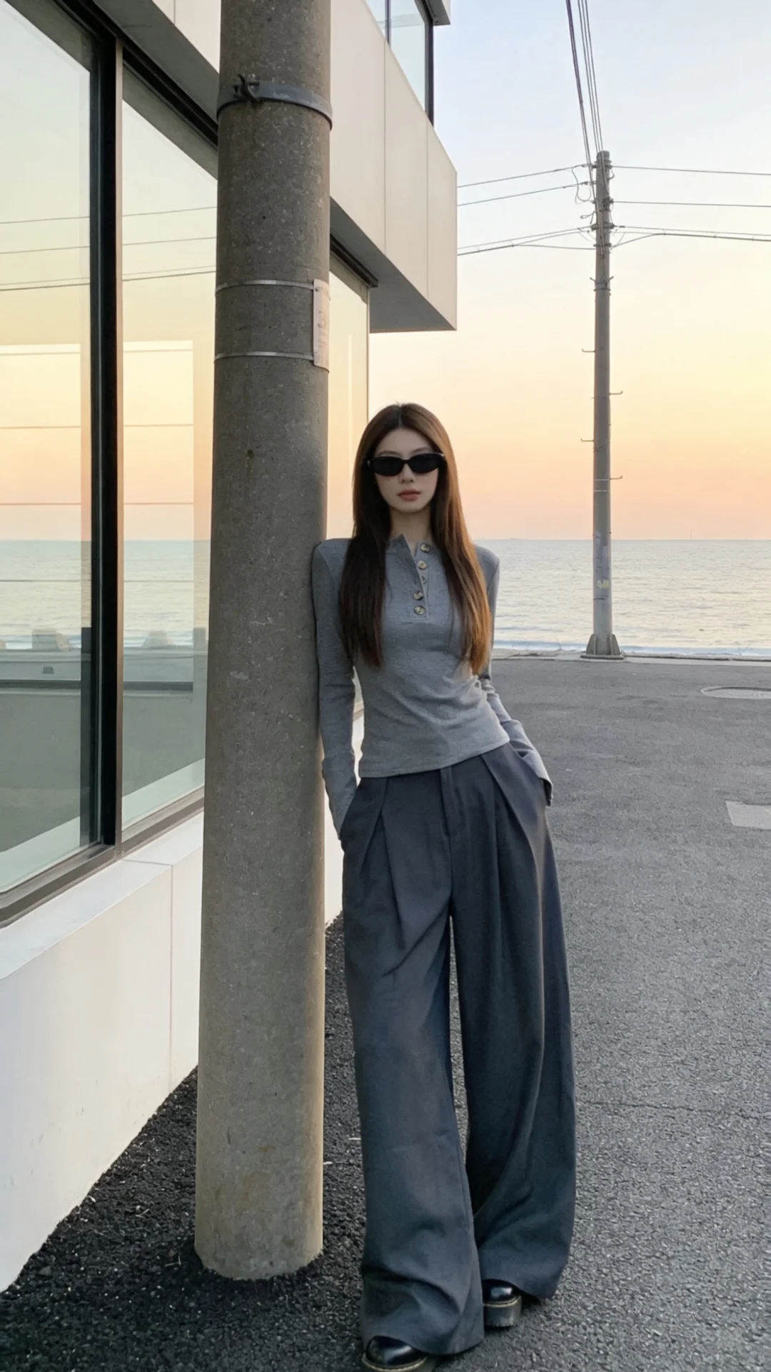 春天穿灰色也好好看！！