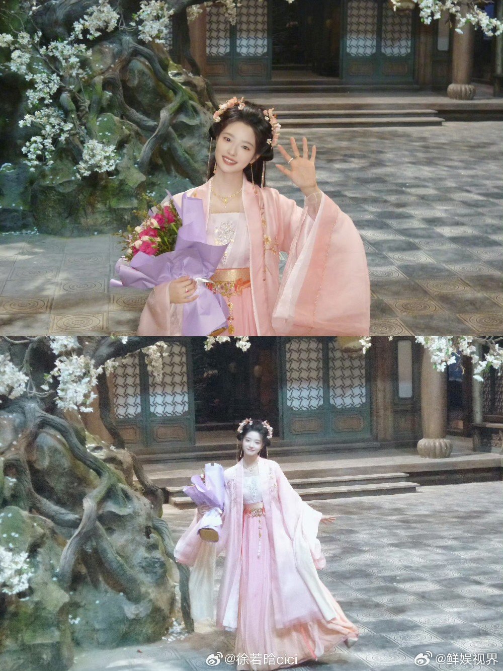 徐若晗一枕春华杀青捧花照  徐若晗一枕春华杀青捧花照一枕春华杀青捧花照一枕春华官