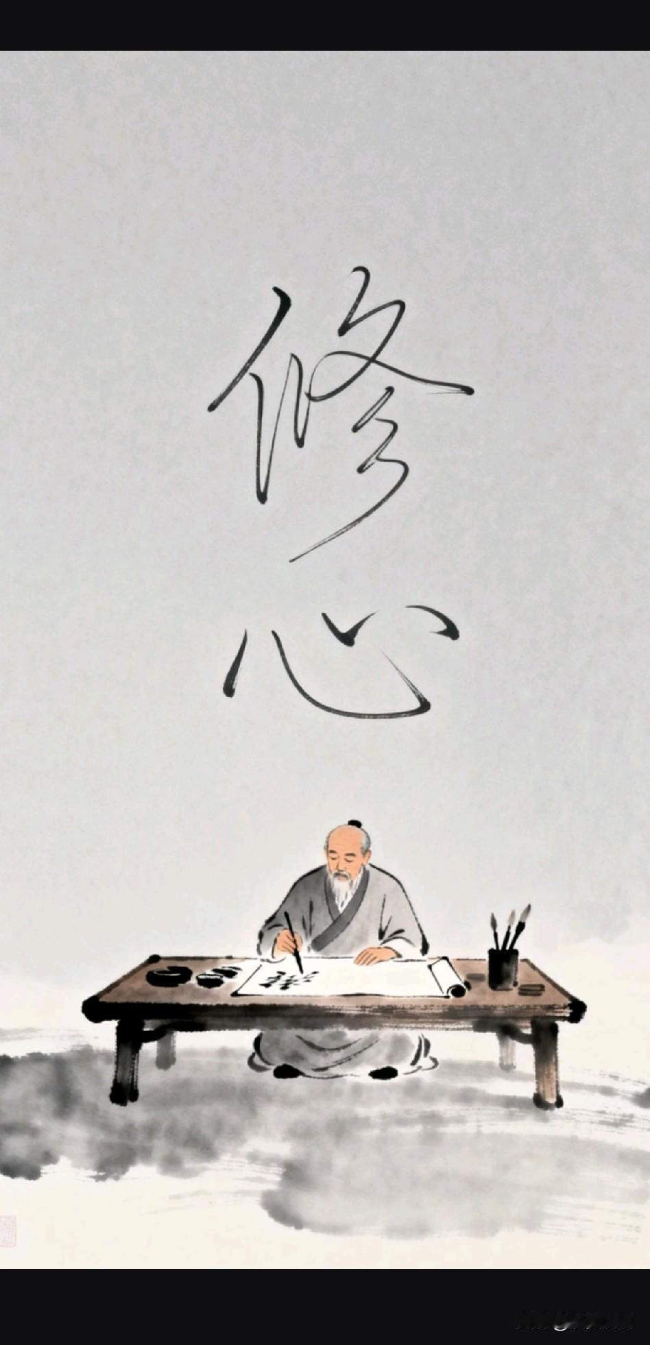 《止念、放下、接纳、内求、随缘：修心五境》

心若止水万象宁，一念放下天地清。