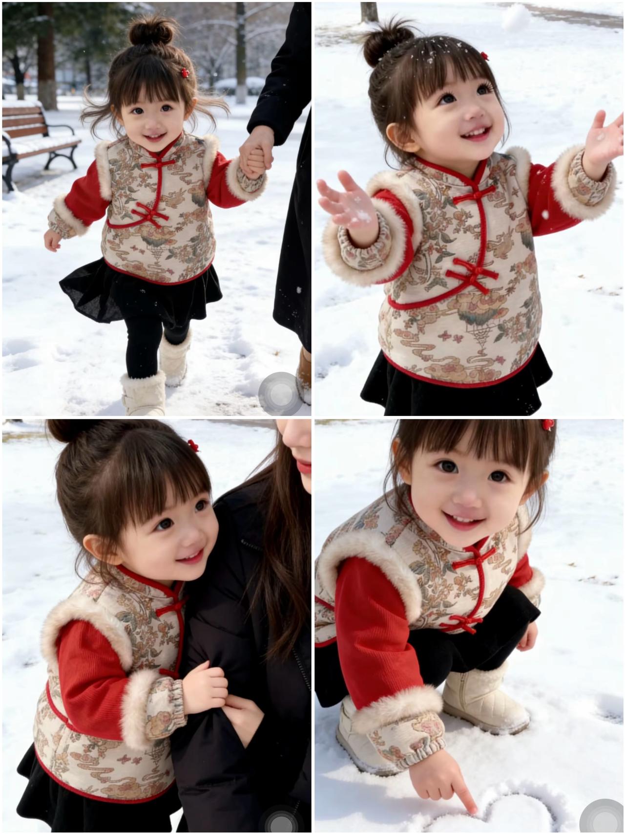 你小时候和妈妈玩雪，有没有过这样让人记一辈子的小瞬间呀？