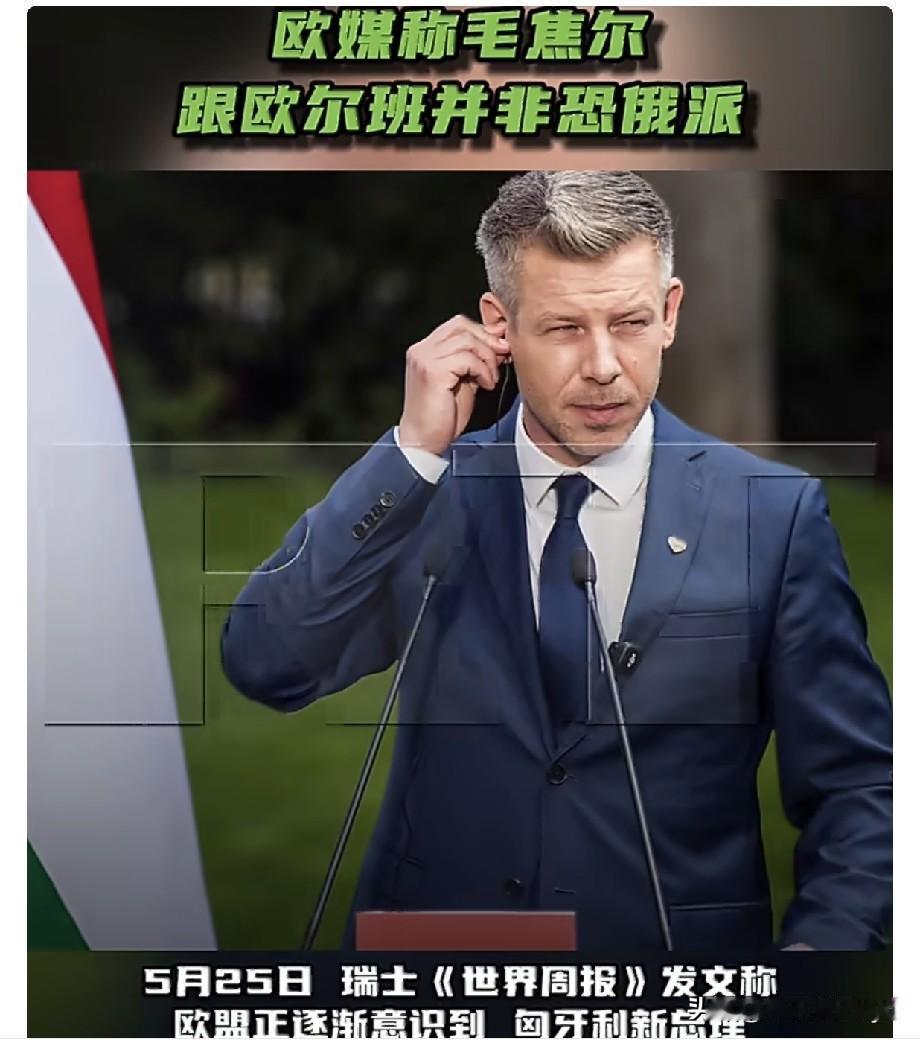 5月25日，瑞士《世界周报》发文称，欧盟正逐渐意识到，匈牙利新总理毛焦尔与前总理