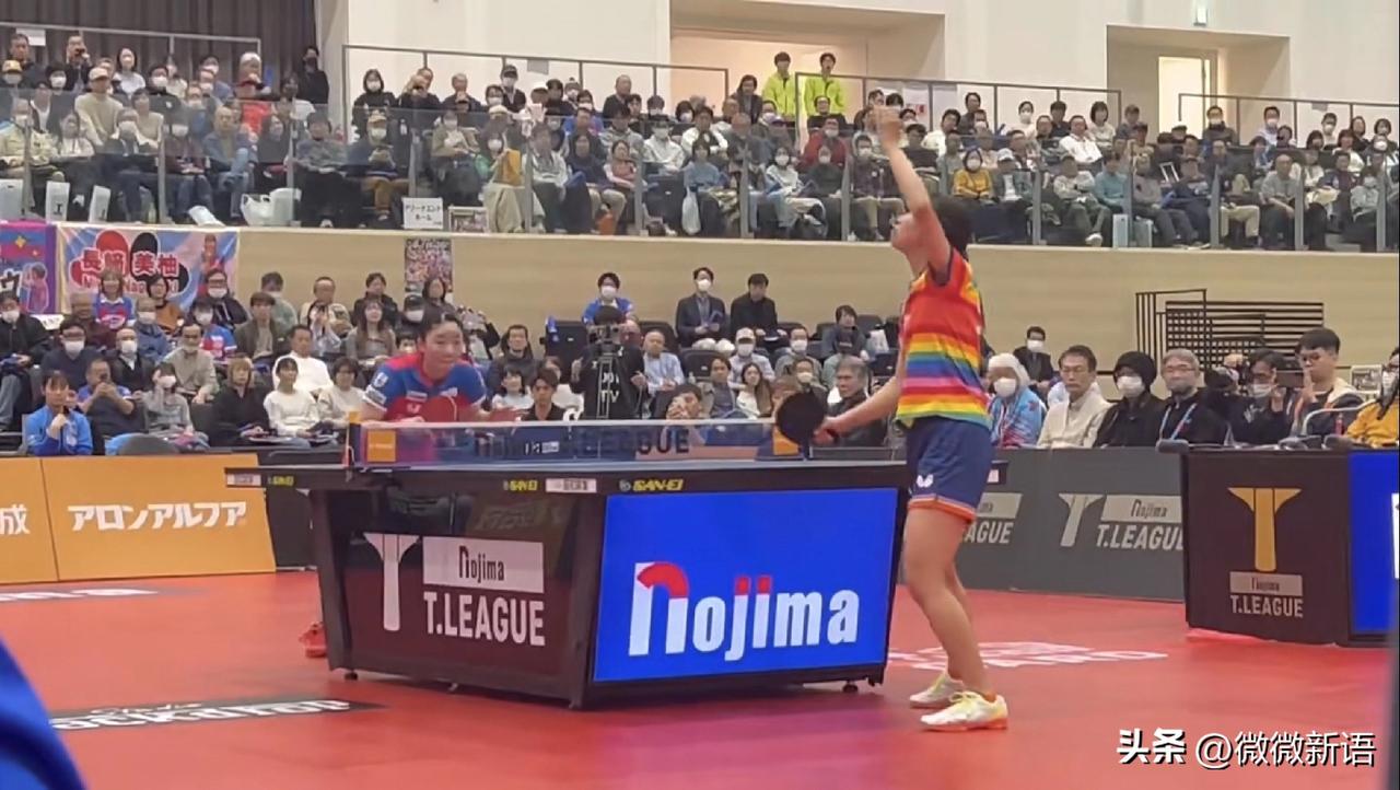 平野美宇打了乒超后，真的收获了很多。
今天的日本T联赛女团半决赛，平野美宇、张本