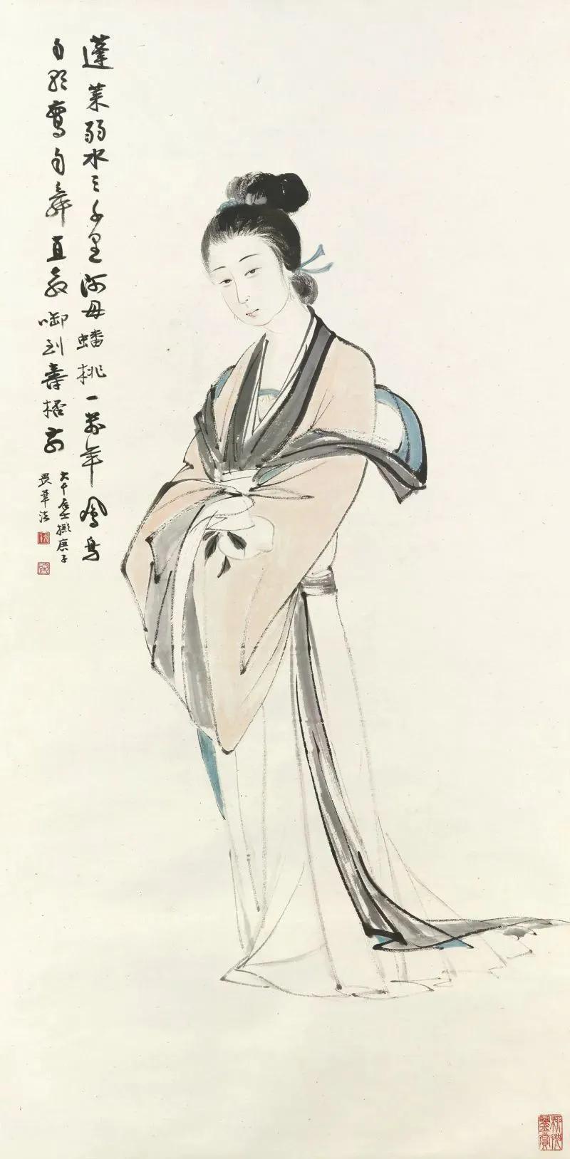 张大千这15个美人，令人挪不开眼
 