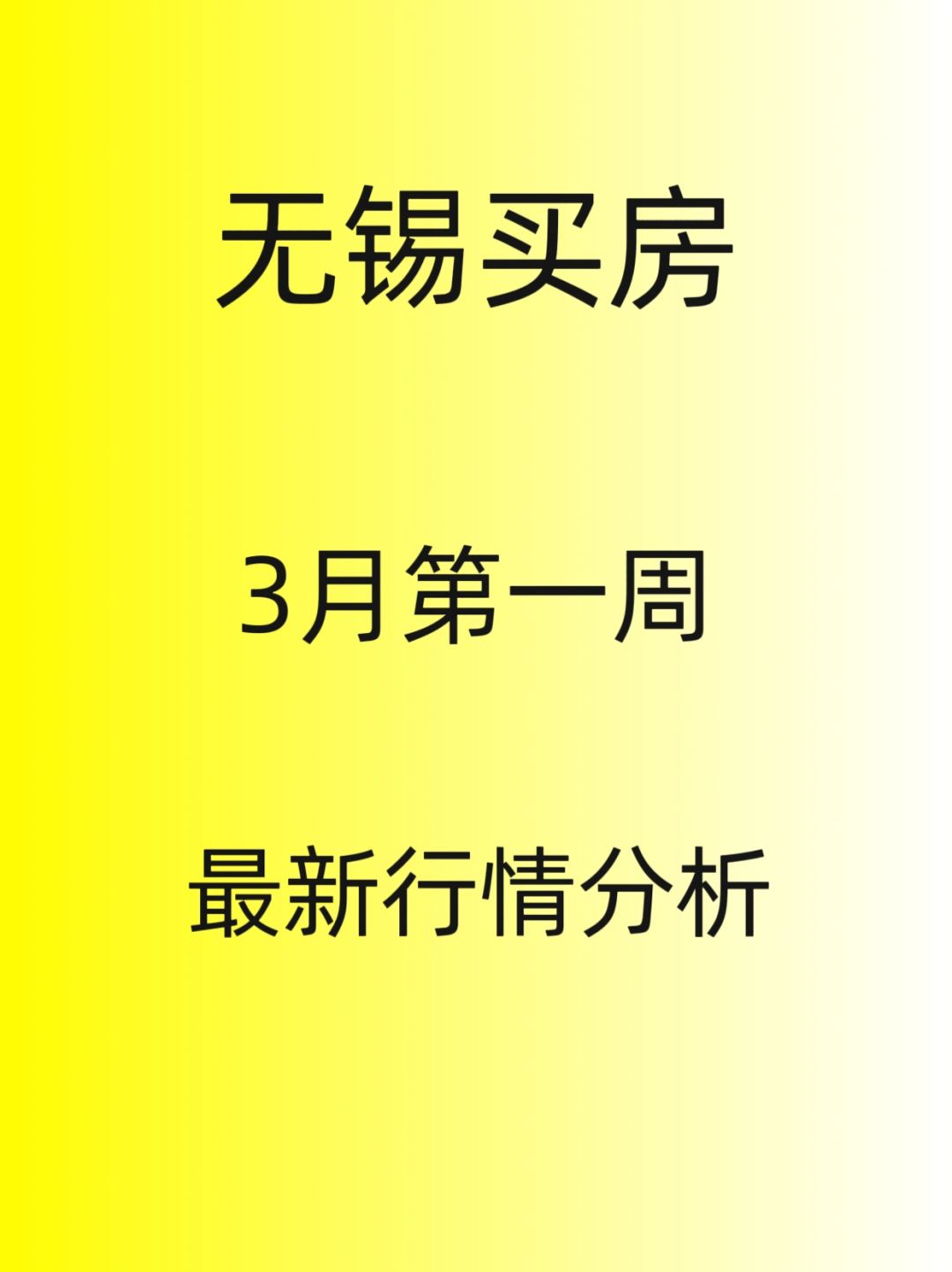 无锡买房，3月第一周，最新行情分析