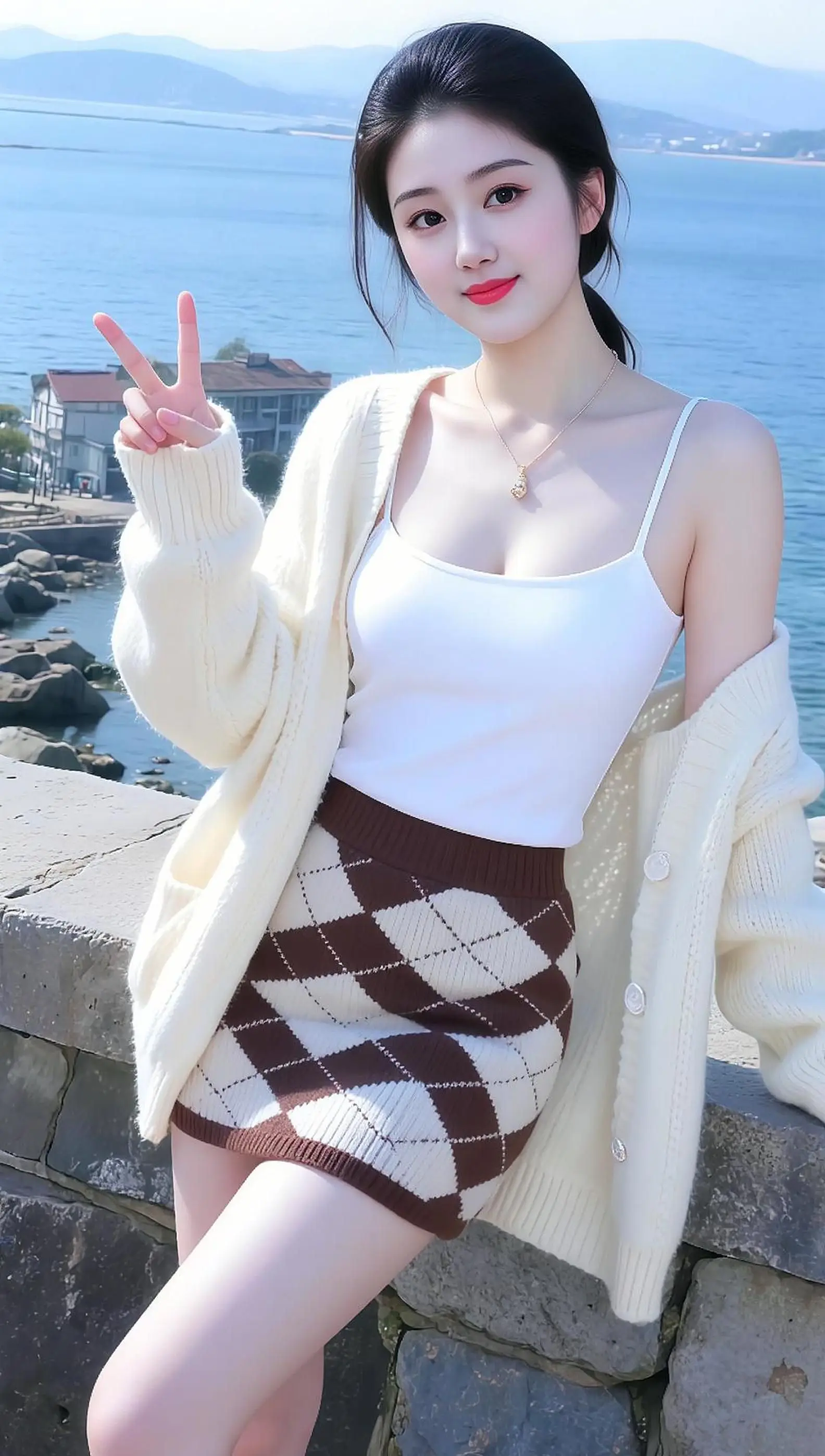 AI海滨清新写真 ai创作