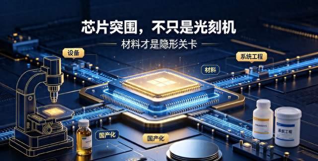 中国芯片突围战！光刻机被阿斯麦垄断，材料才是真正卡脖子！
