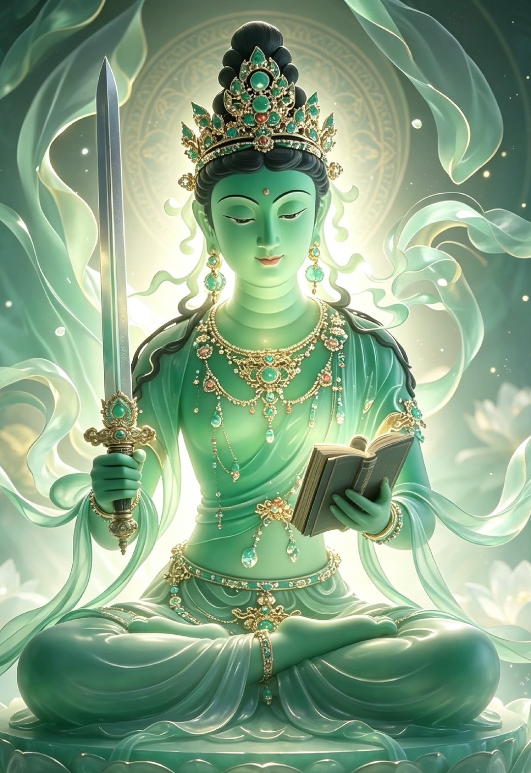 遇见绿脸文殊菩萨，一定行大运，许愿真的很灵！ 🙏🙏🙏 ！！！ ​​​