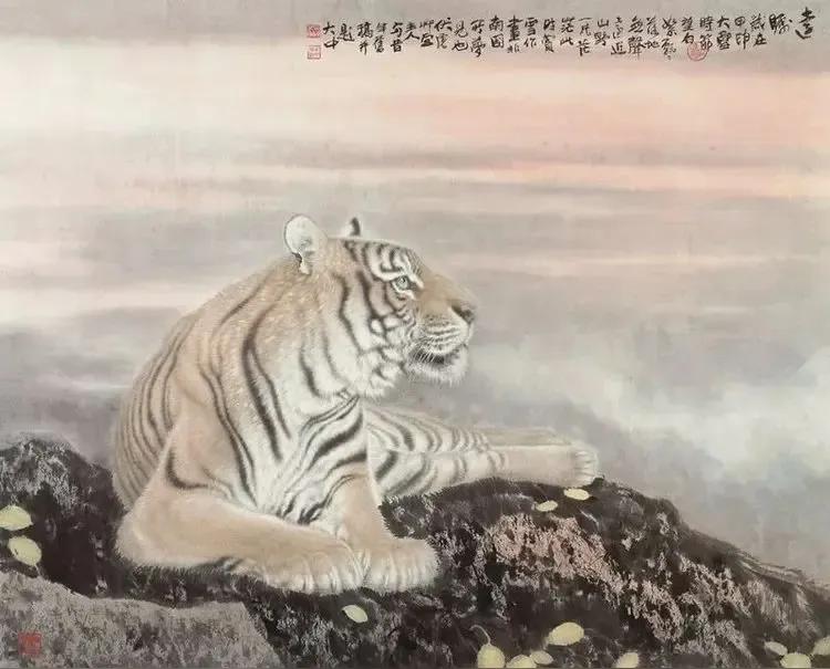 冯大中马玉岩画虎