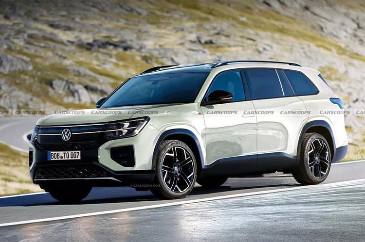 近日，海外媒体绘制了一组全新一代大众途昂的假想图，新车换装了全新的设计，整体比现