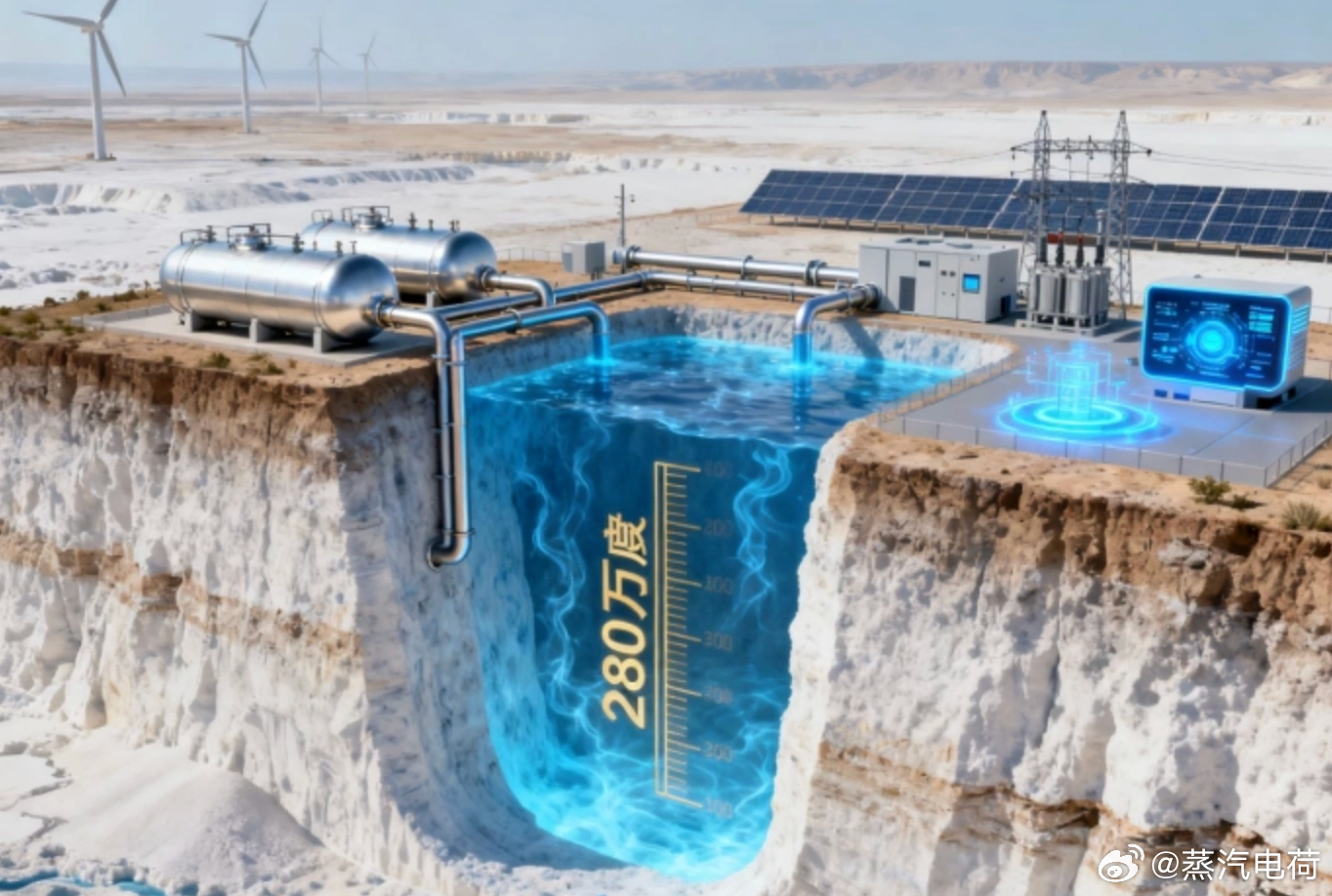盐穴储能这事在网上声量这么低啊，这个设计简直是一天天才的设计。以前为了调峰填谷，
