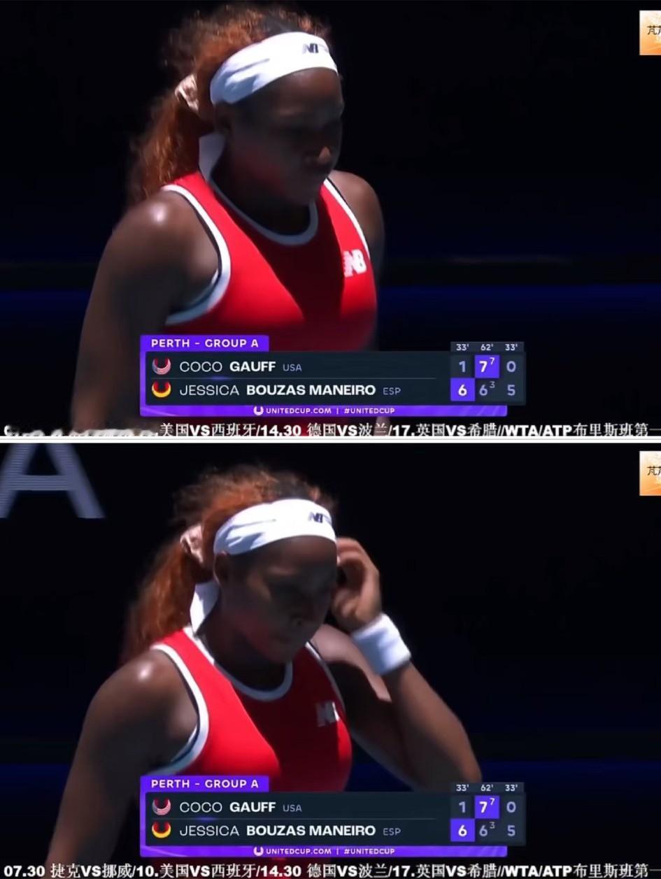 高芙决胜盘吞蛋，这还是那个号称“体能怪”的coco吗？
就在刚刚，联合杯美国vs