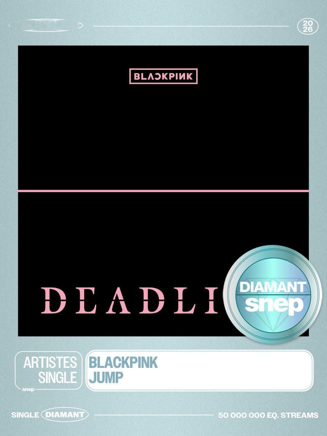 BLACKPINK🔥 【KPOP组合记录】「JUMP」法区🇫🇷流媒突破50