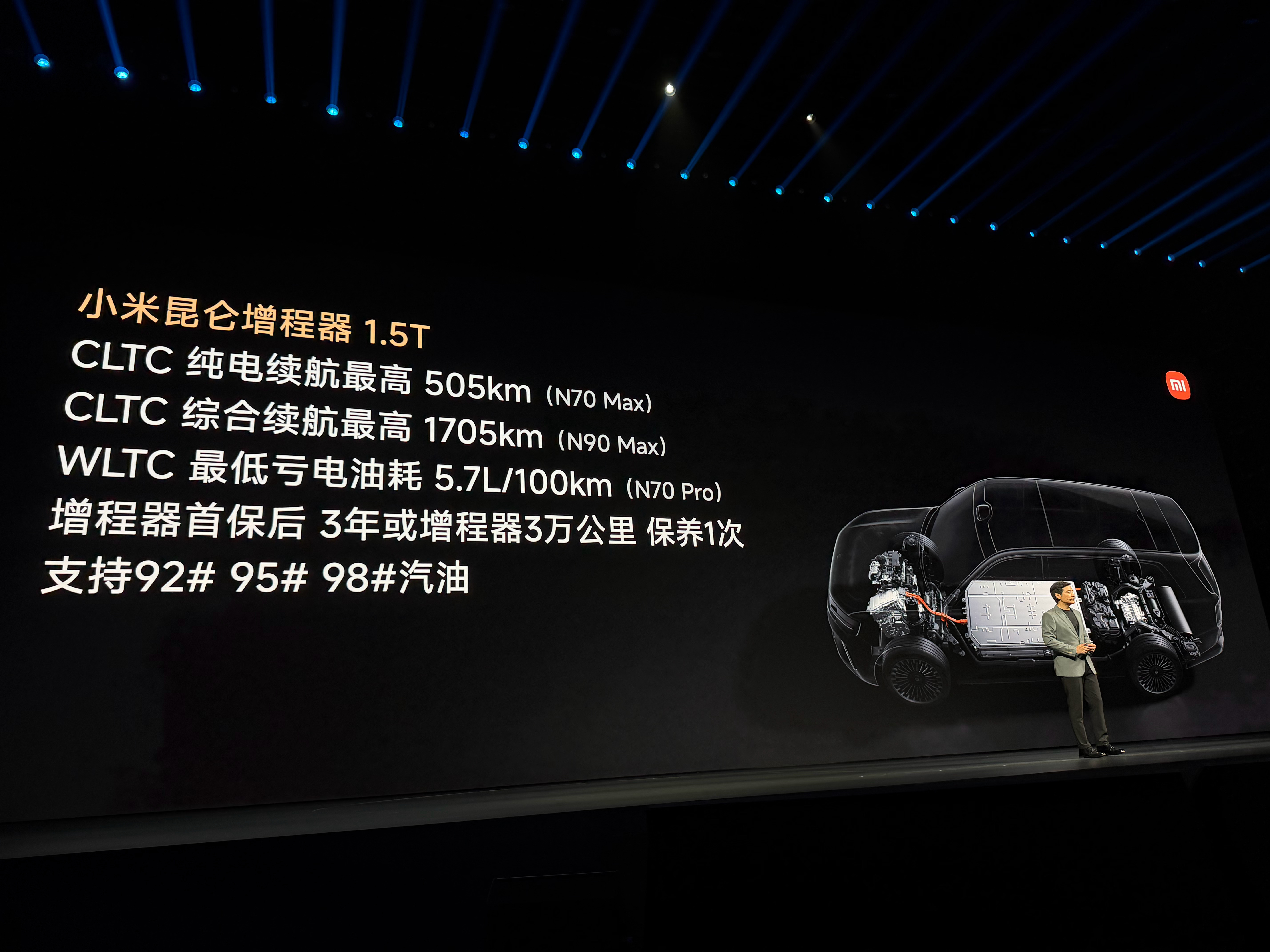 小米昆仑增程器 1.5TCLTC 纯电续航最高 505km （N70Max）CL