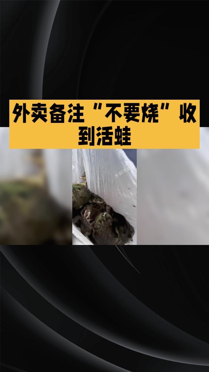 备注“不要烧”竟收到活蛙，是商家神理解还是沟通闹剧？
近日，上海一女子在外卖平台