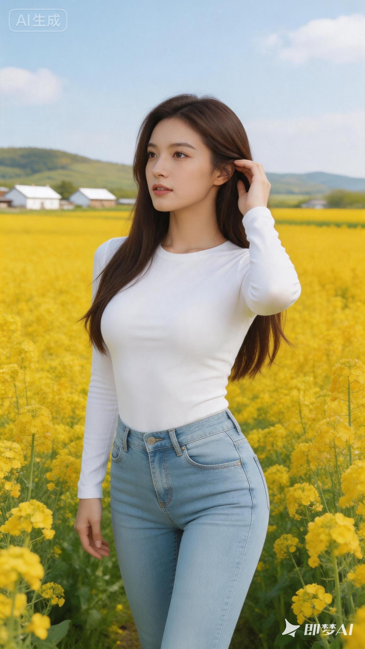 在花田中漫步，感受自然的美好与宁静。🌸🌿🍃