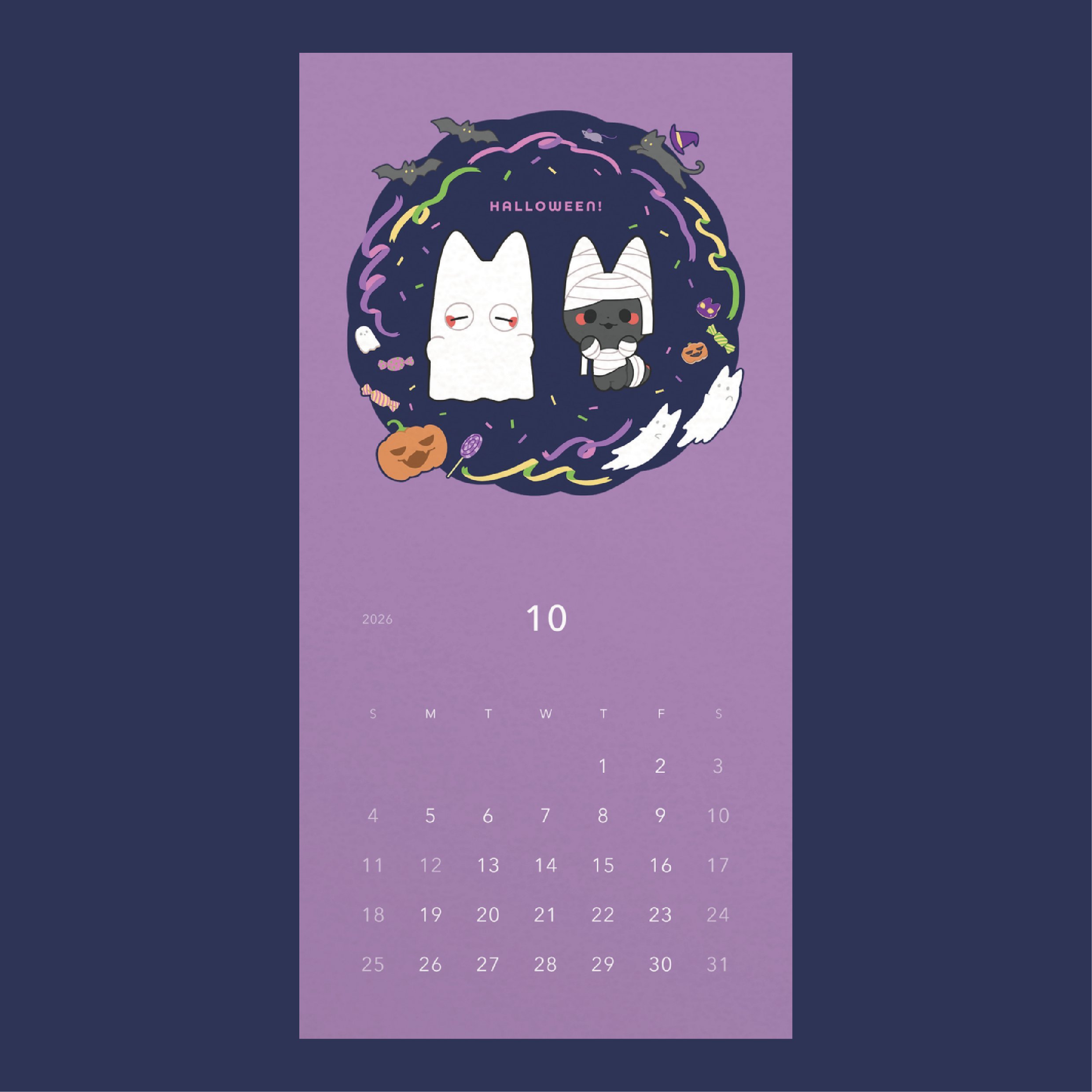 X:10月日历 ​​​