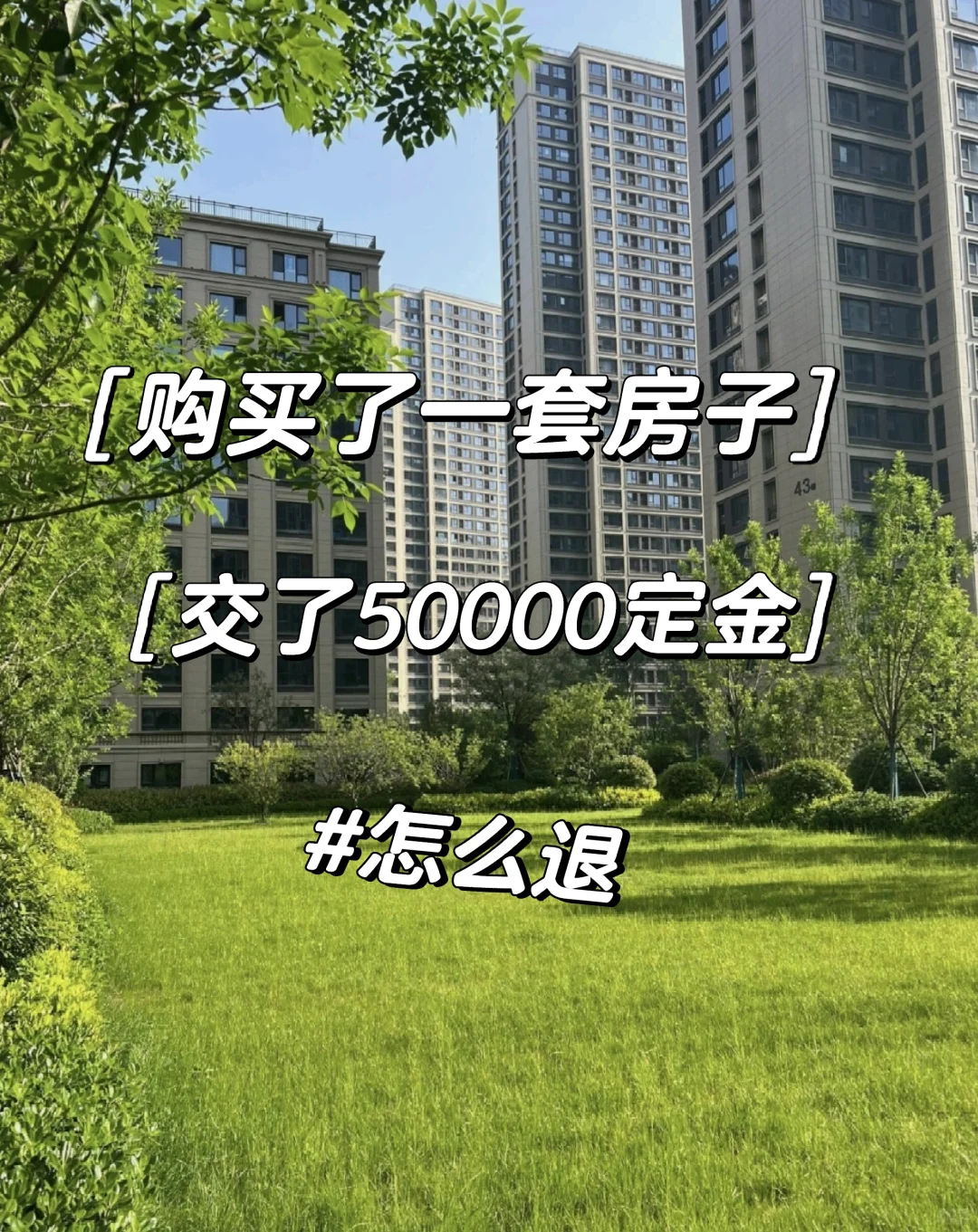 购房交了50000定金不想要了，怎么退回定金