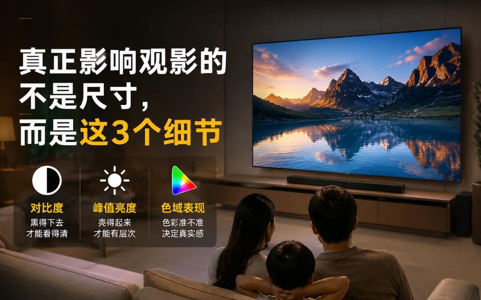 用了8年电视才发现：真正影响观影的不是尺寸，而是这3个细节
我家电视用了8年，一