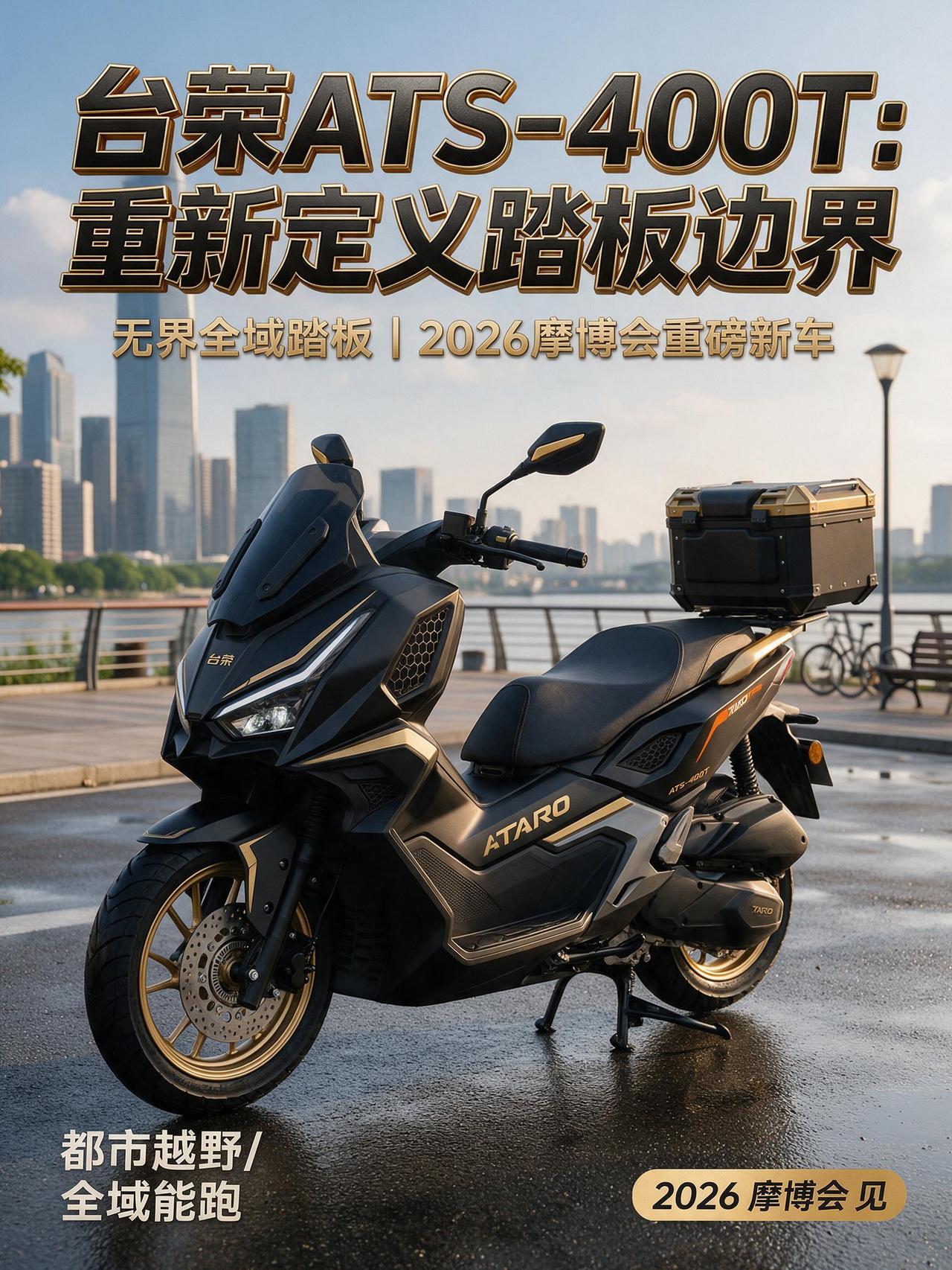 2026摩博会新车解读：台荣ATS-400T无界全域踏板，重新定义踏板车的边界！
