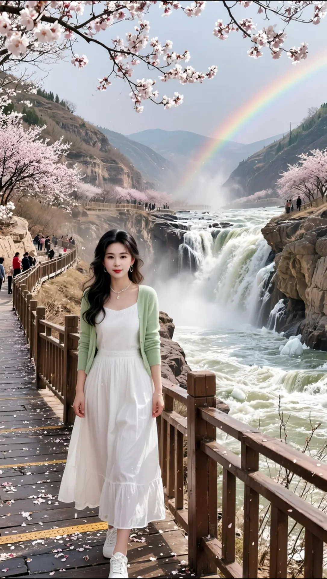 AI春日栈道写真 随变ai随便玩