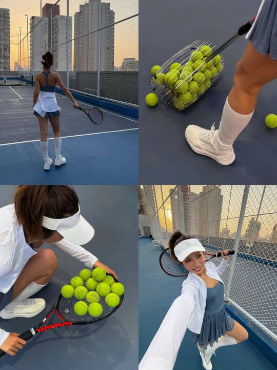 tennis day🎾before sunset🍊🚏