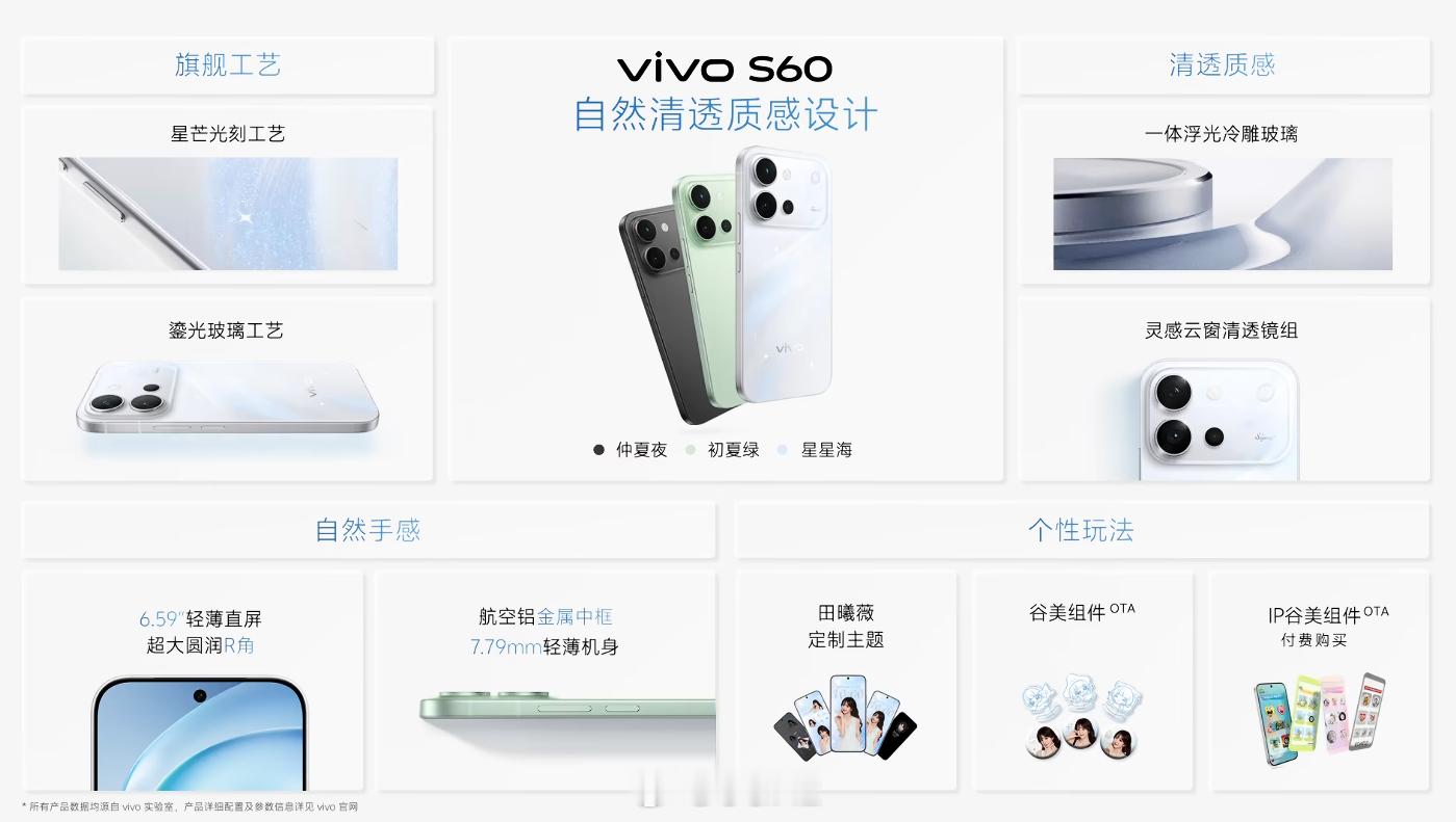 vivoS60 外观设计一览，终于是用上一体式冷雕玻璃了 