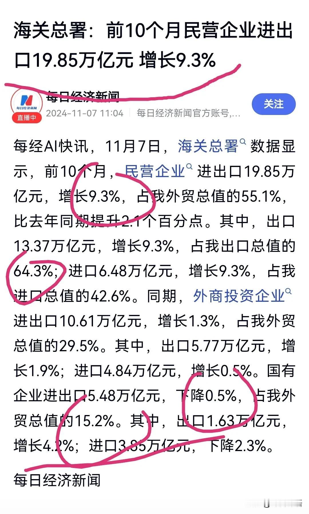 在国际市场上，没有了特权护航的国有企业，与从无到有打拼的民营企业，他们各自的竞争