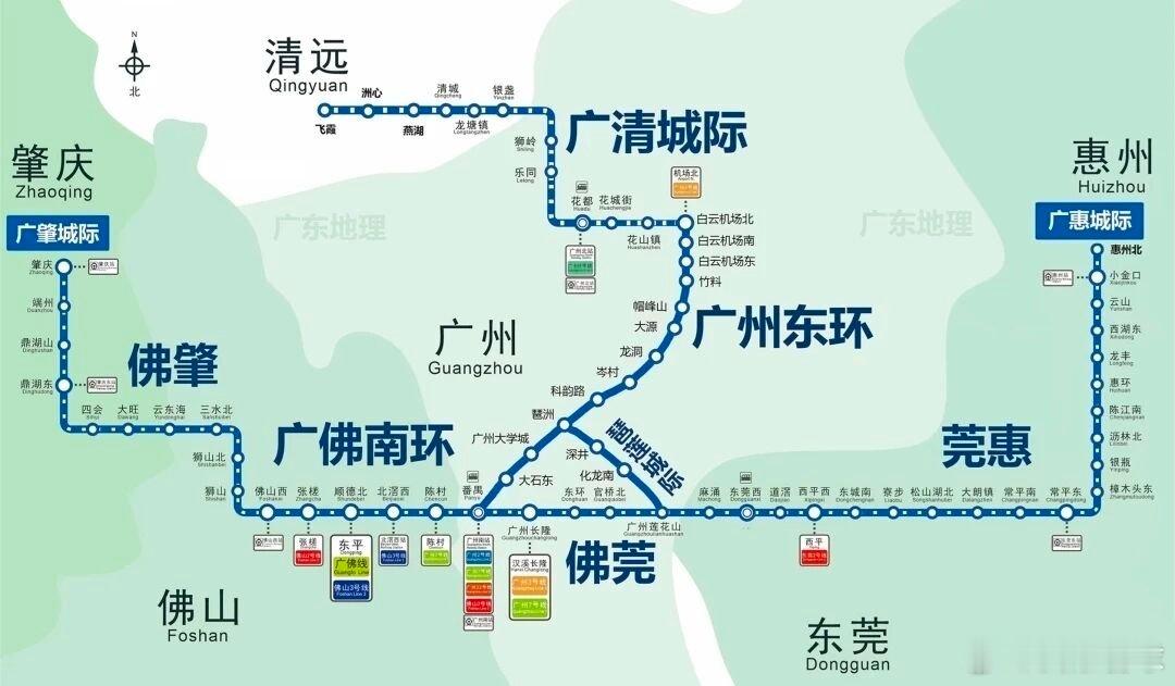 刚刷到广州东环城际通车了[傻眼]，好像外省球迷朋友来东莞主场又方便不少啊，看了下