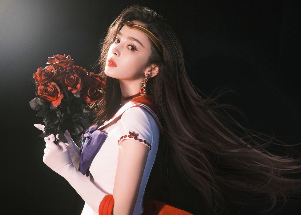 #记录我的2023#古力娜扎的万圣节COS造型出炉，美少女战士火野丽，完美身材+