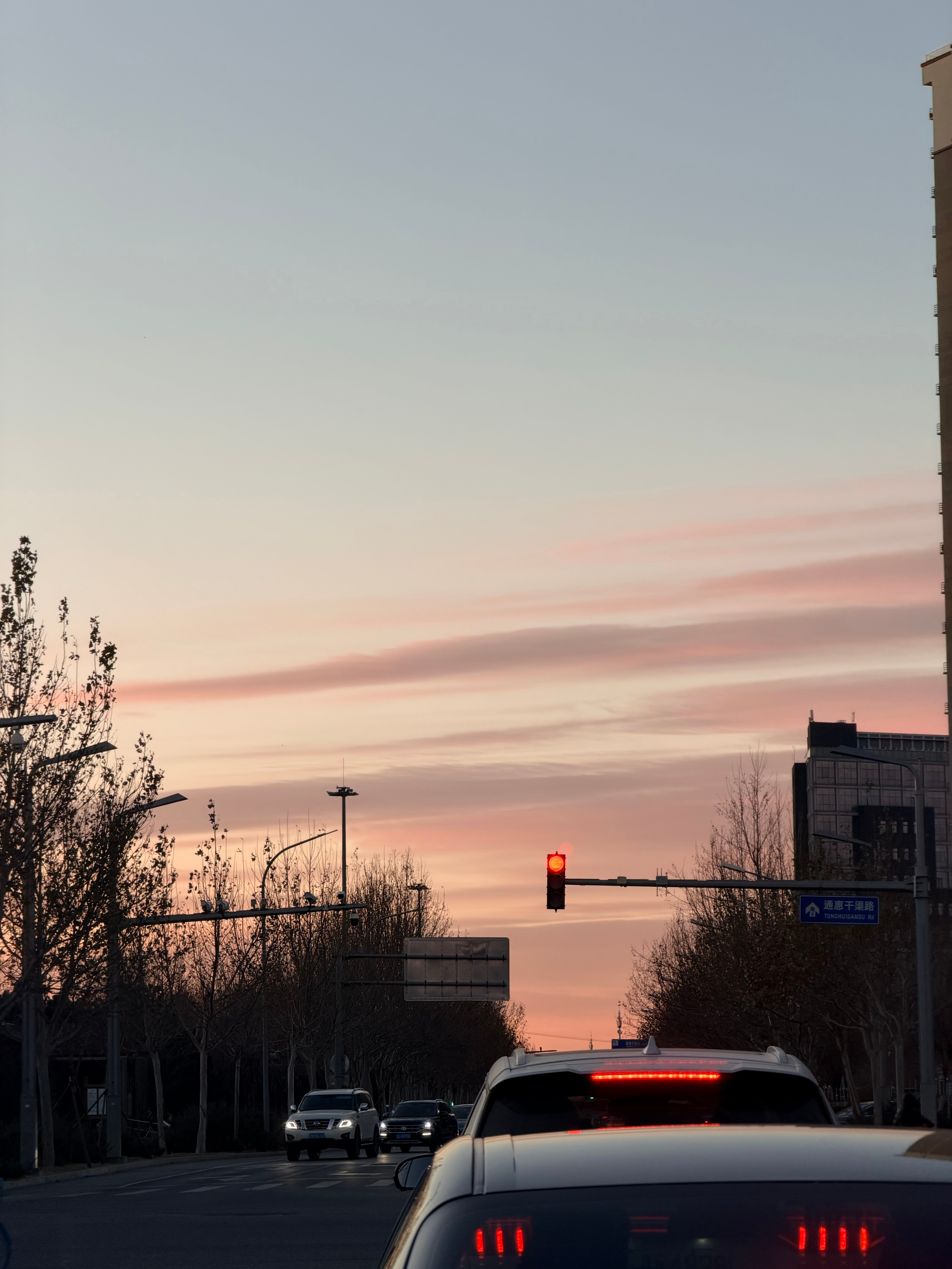 早，粉红色的天空 