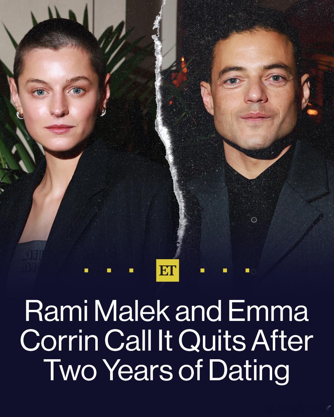 Rami Malek和Emma Corrin在交往两年后决定分手Emma在《黑镜