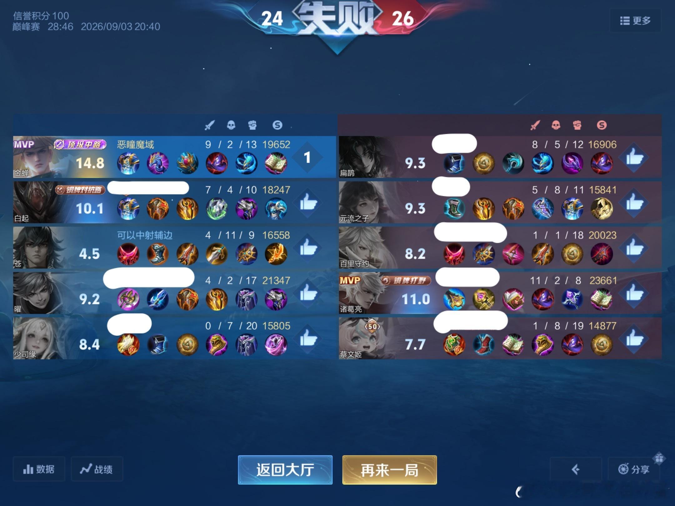 我带不动我的队友就像月彩莹带不动他的队友一样 ​​​
