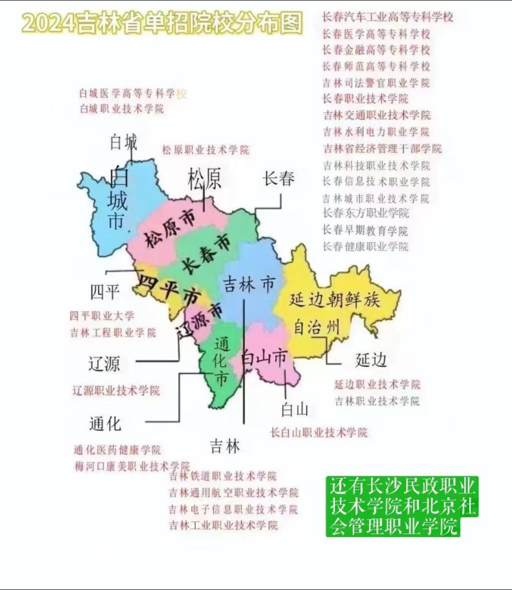 吉林省高职高专院校分布图。
#吉志愿 #大学 #高考志愿填报