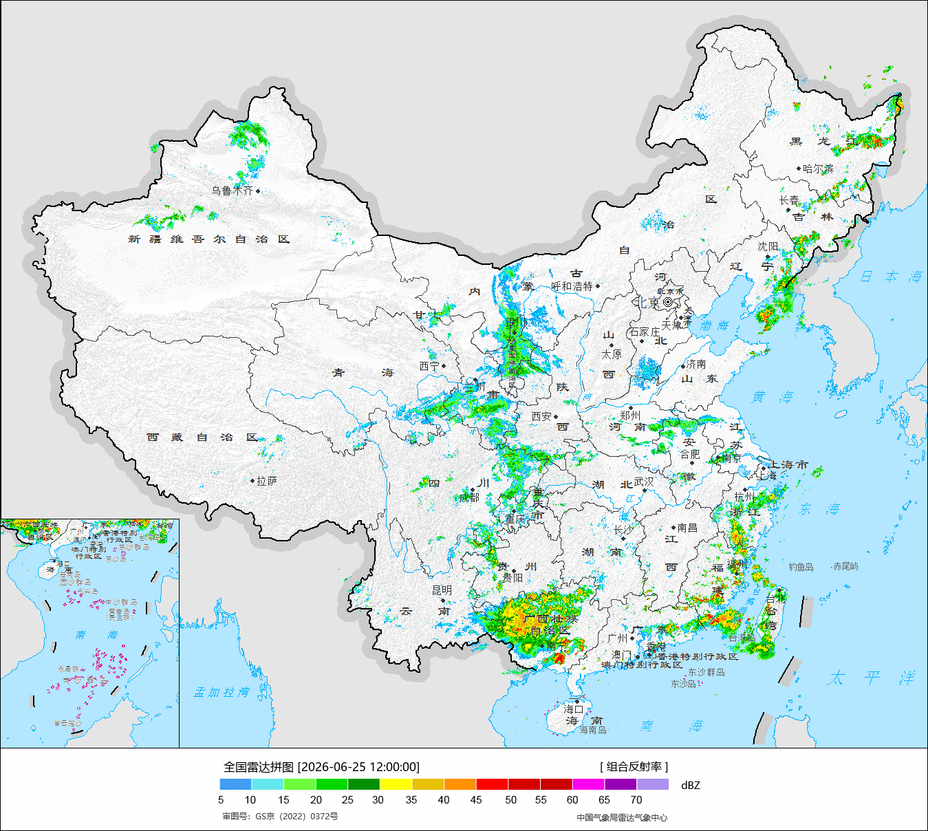 【强降雨和强对流】今天08-14时，浙江南部、福建、广东东部、广西多地出现了短时