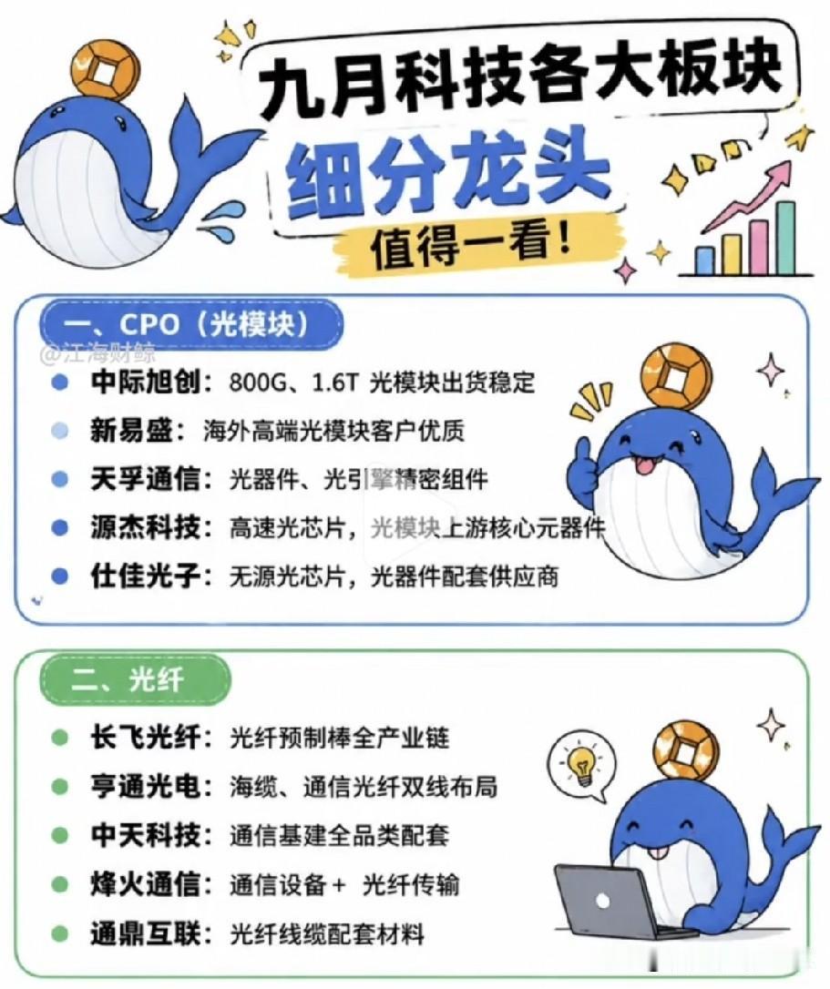 九月科技主线梳理：算力全链条，哪些细分值得重点跟踪
 
大盘来回震荡磨底，不少投