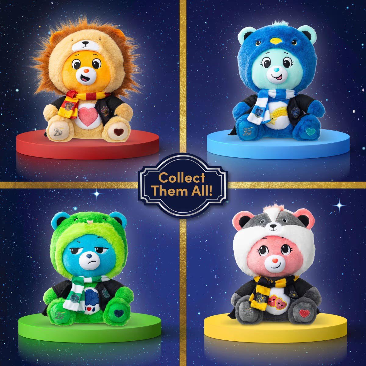 Care Bears与《哈利·波特》联名推出的小熊，超级可爱！ 