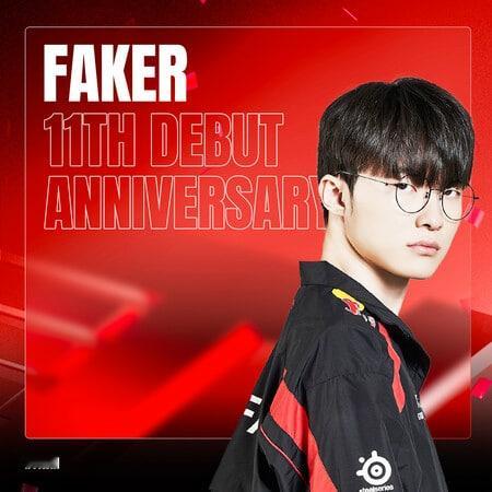 祝贺Faker出道十一周年！！！毫无争议的联盟第一人！#faker出道十一周年#