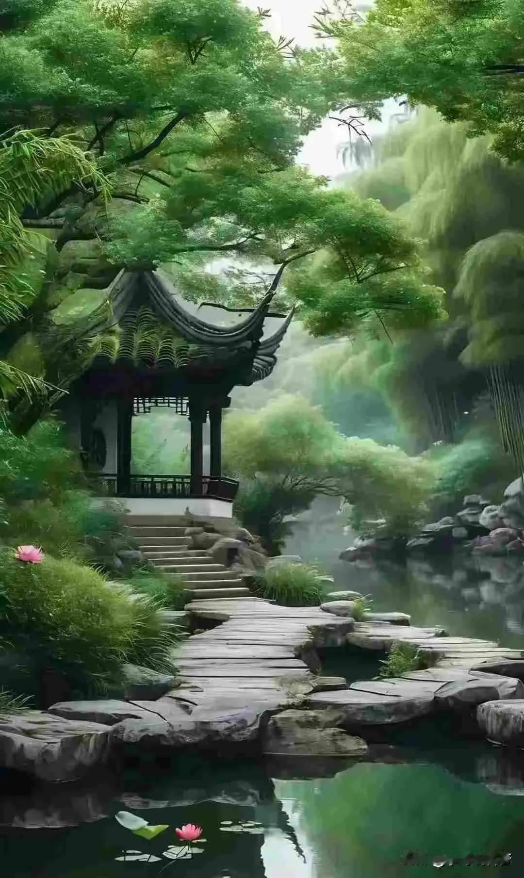 上联：昨夜清风梳绿柳
下联：今朝细雨润红花