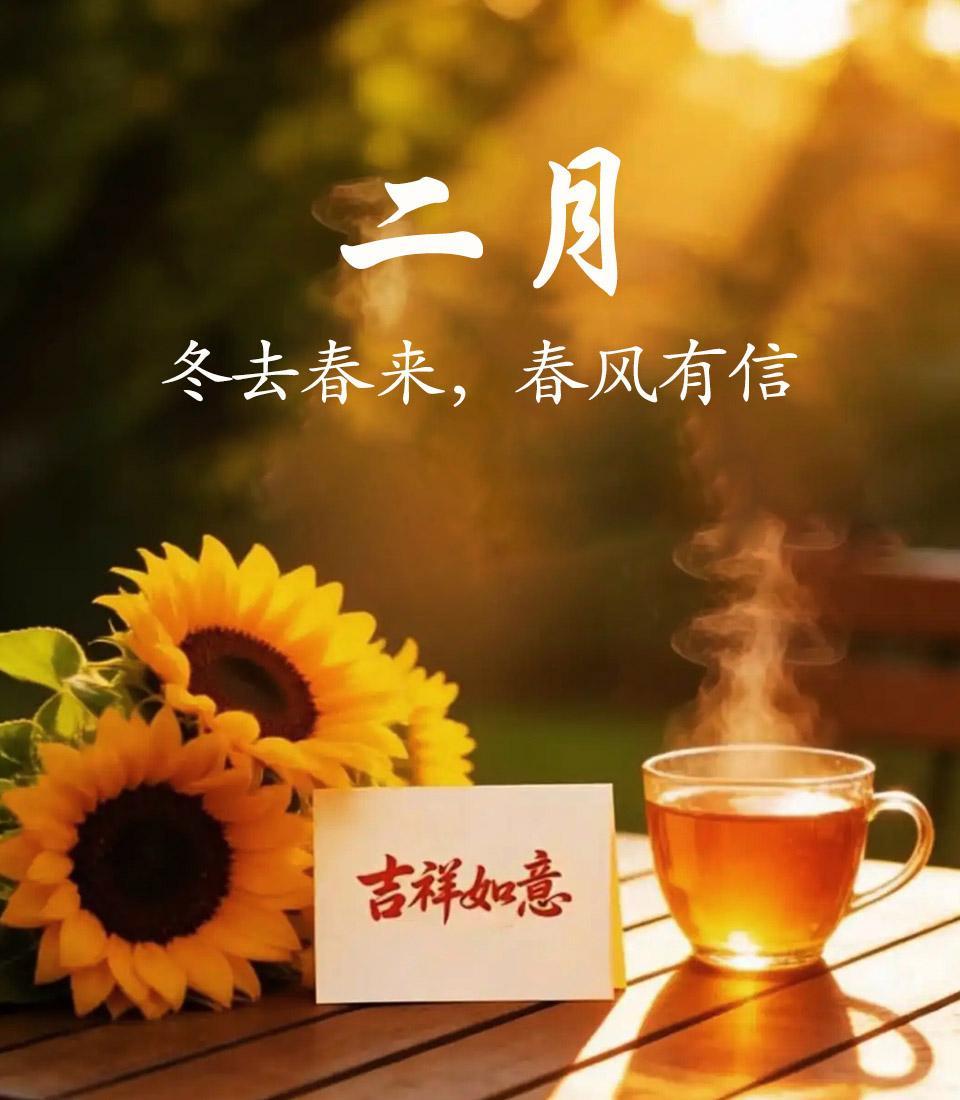 人间二月，好事正酿！不必急于求成，不必暗自彷徨，时光自有它的节奏，春会如约，花会