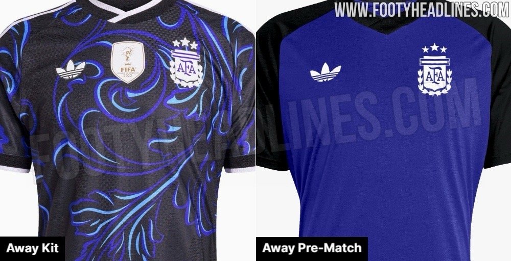 👕🇦🇷阿根廷队备战 2026 年世界杯的第二套热身服。（Footy_Hea