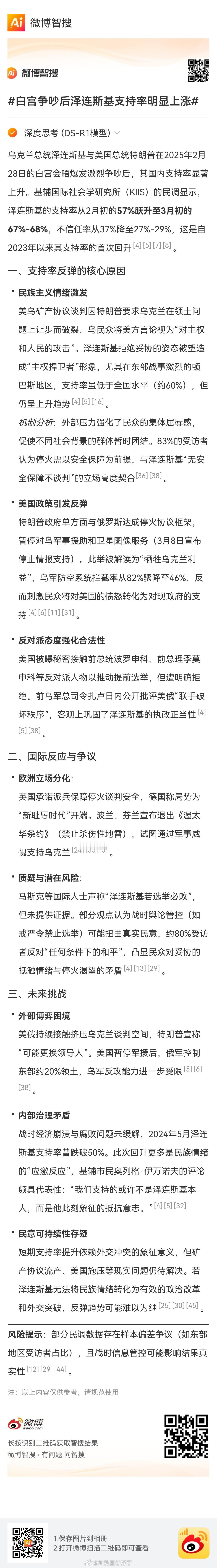 白宫争吵后泽连斯基支持率明显上涨白宫一骂成名，欧洲一握成事；能屈能伸大丈夫、见风