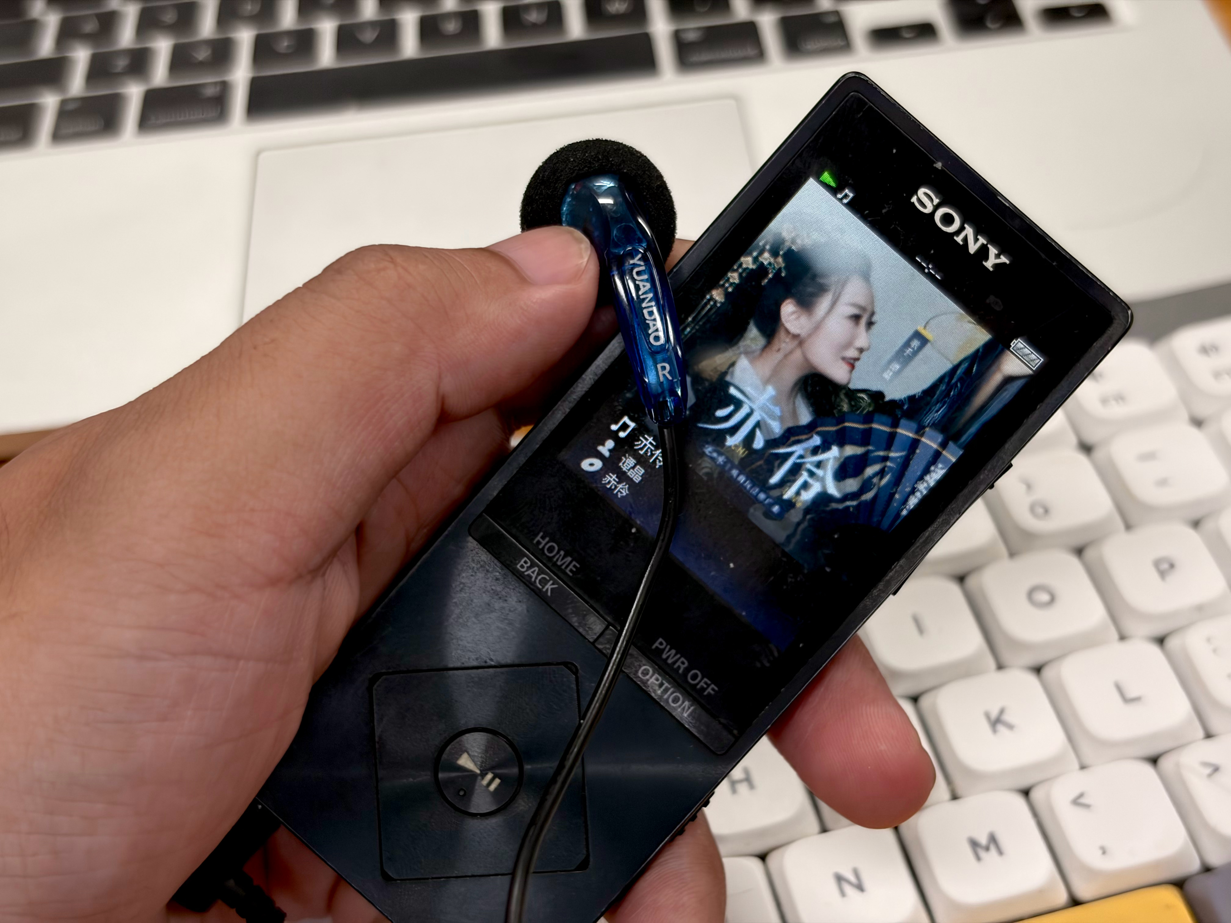 老咕噜棒子索尼A15 MP3，都是2014年的老东西了。配上16.9块的原道平头