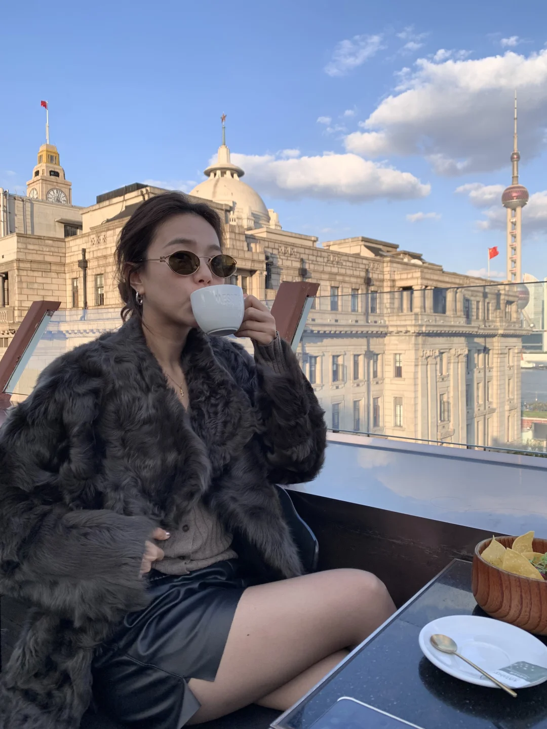 外滩边喝个咖啡☕️