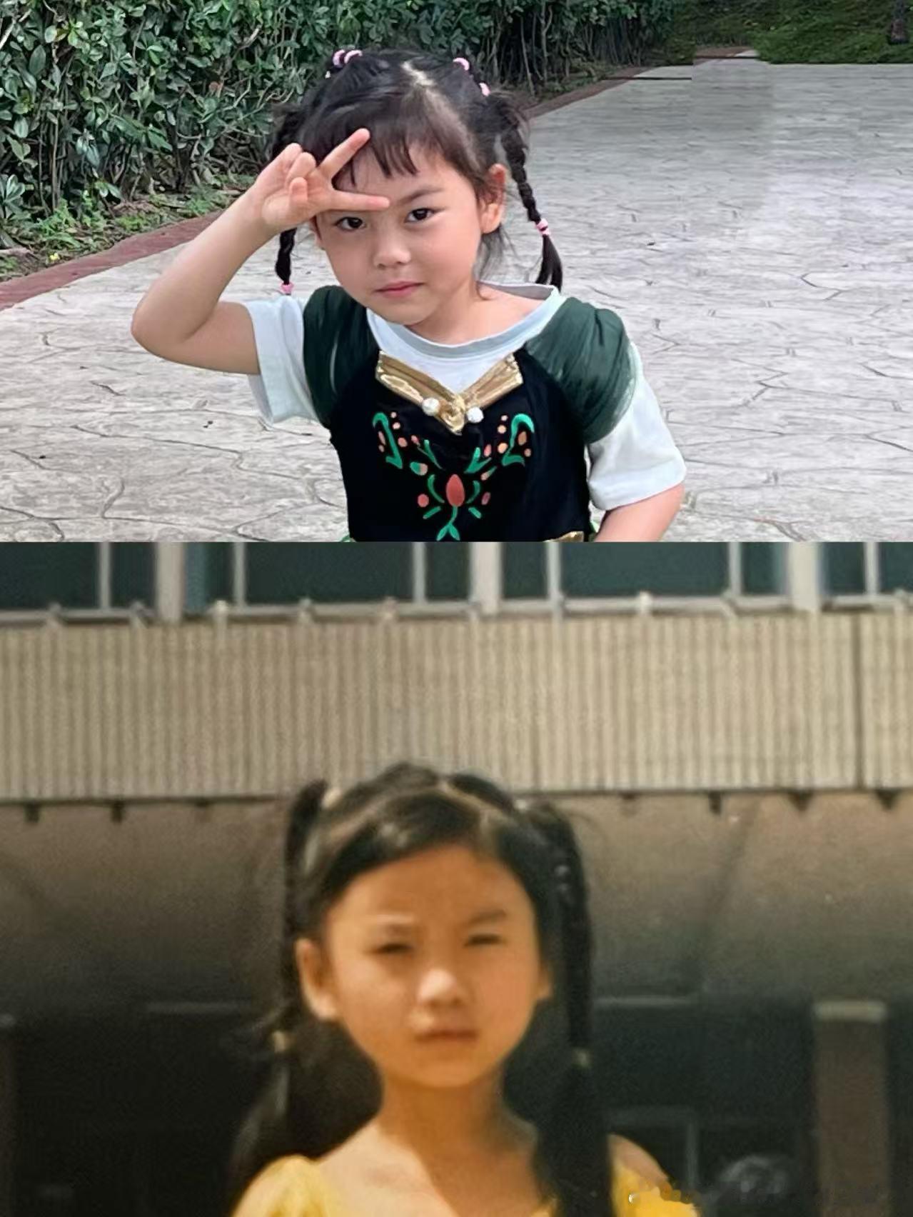 四年前，谁敢说娃不像我。 