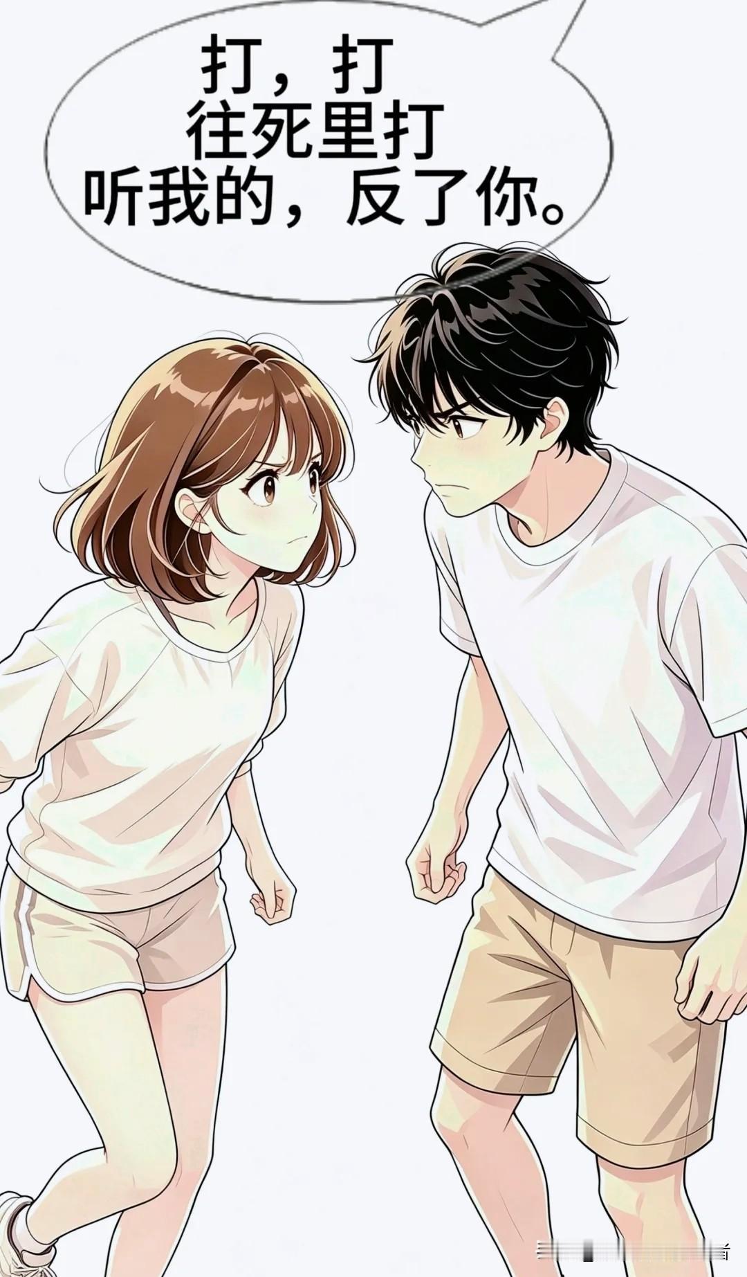 趣味漫画：散步听到“打，往死里打”，我让老婆准备报警，结果发现是老公在指挥倒车漫