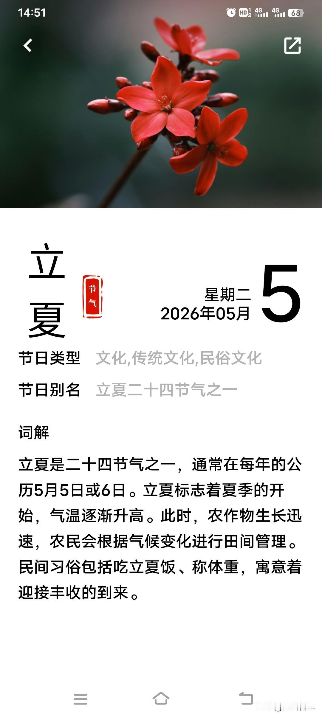 二十四节气之今日——立夏