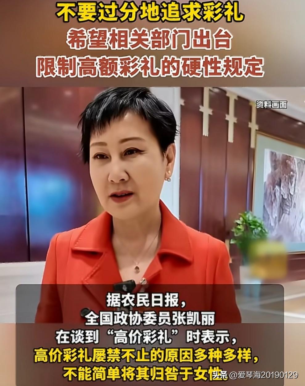 因在电视剧《渴望》中扮演刘慧芳，而家喻户晓的张凯丽委员，在接受媒体采访时说: “