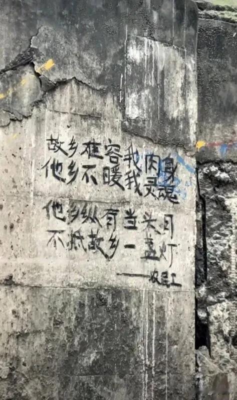 民间向来是诗歌的富矿。
桥下涵洞荒野间，墙上满是诗篇。
这些诗句说尽人间辛酸。