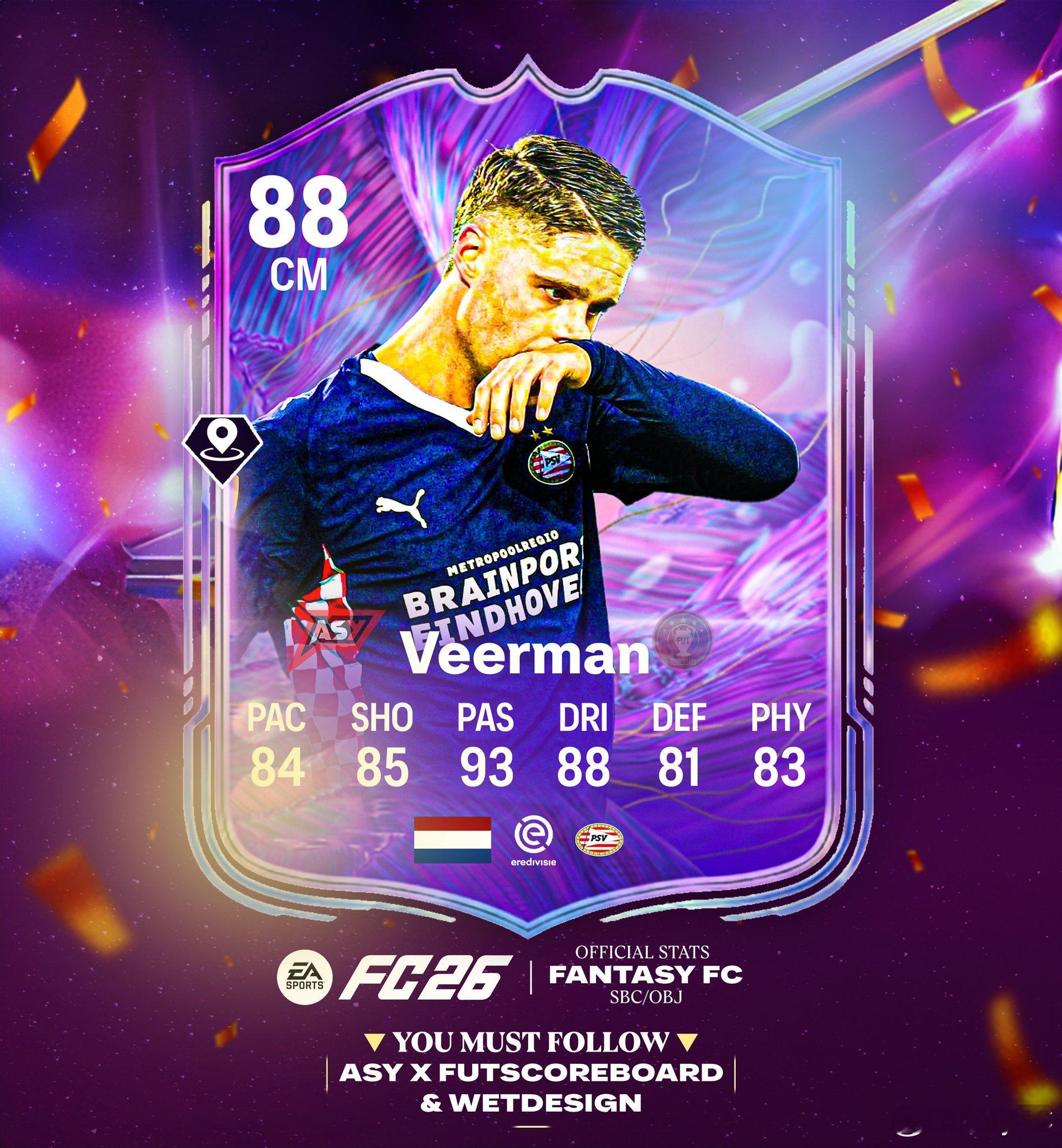 FantasyFC费尔曼的正式数据。FC26