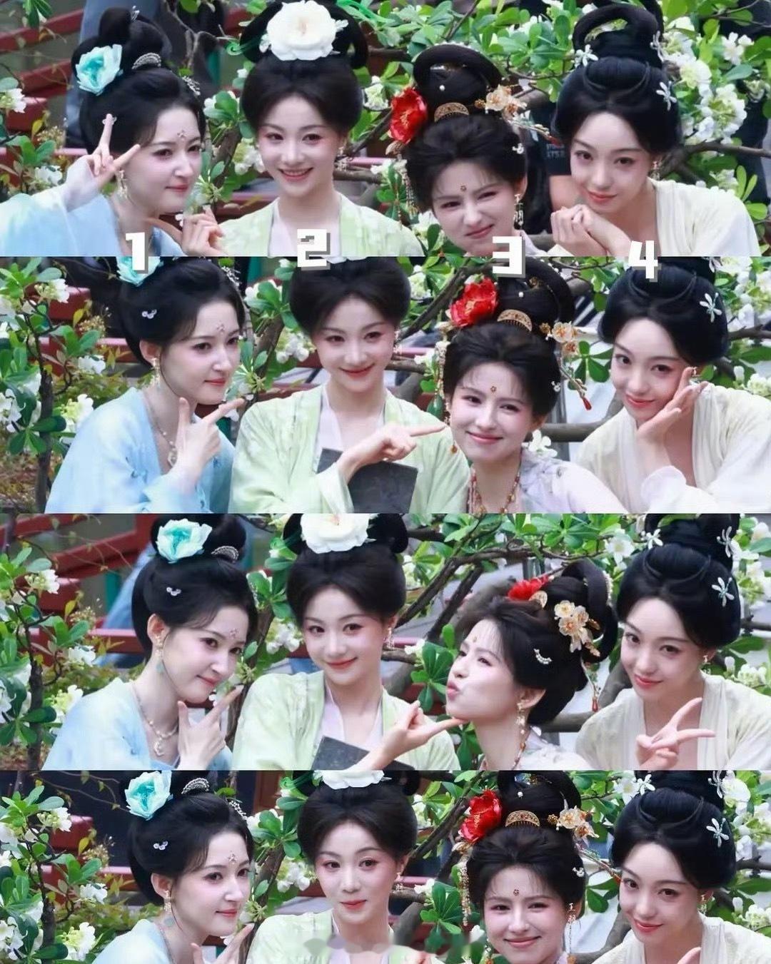 以下同框的四位古装女星，哪位看着最像女主？确实是都挺漂亮的吧